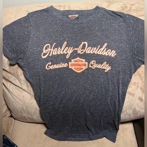 Authentic Harley-Davidson Women’s Small Navy Heather Graphic  Short Sleeve Tee